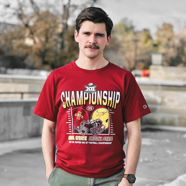 Champion® 2024 Big 12 Championship Helmet Cardinal T-shirt (was $24.99)